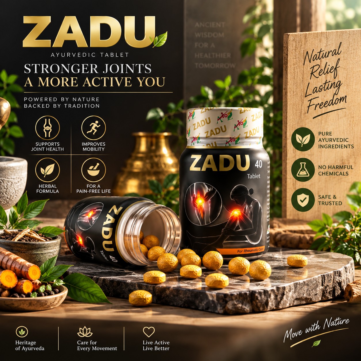 ZADU Tablet — Ayurvedic Joint & Muscular Pain Relief view 3